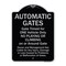 Signmission Designer Series-Automatic Gates Gate Timed For One Vehicle Only, 24" x 18", BS-1824-9995 A-DES-BS-1824-9995 - alternate 1